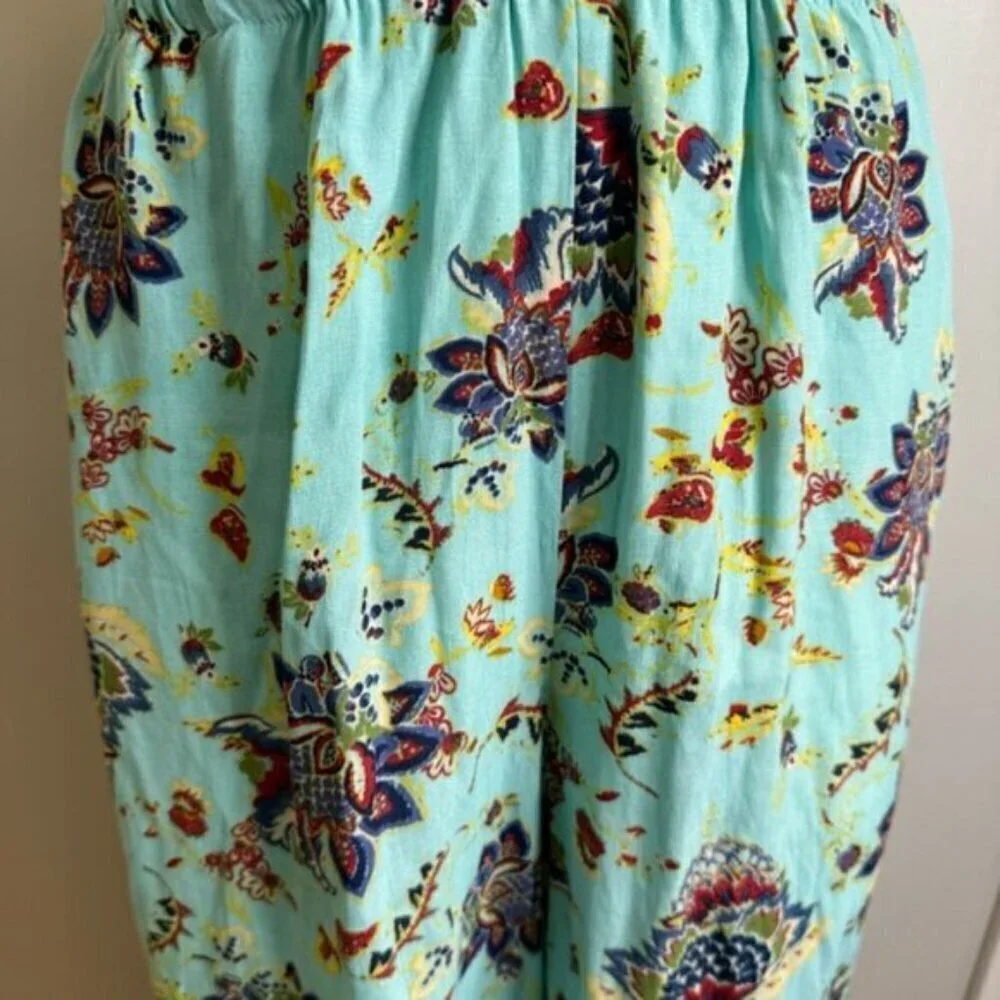 Free People Bali Citrus Skies Paisley Print Jumpsuit Bohemian Boho Size Small - Picture 7 of 15